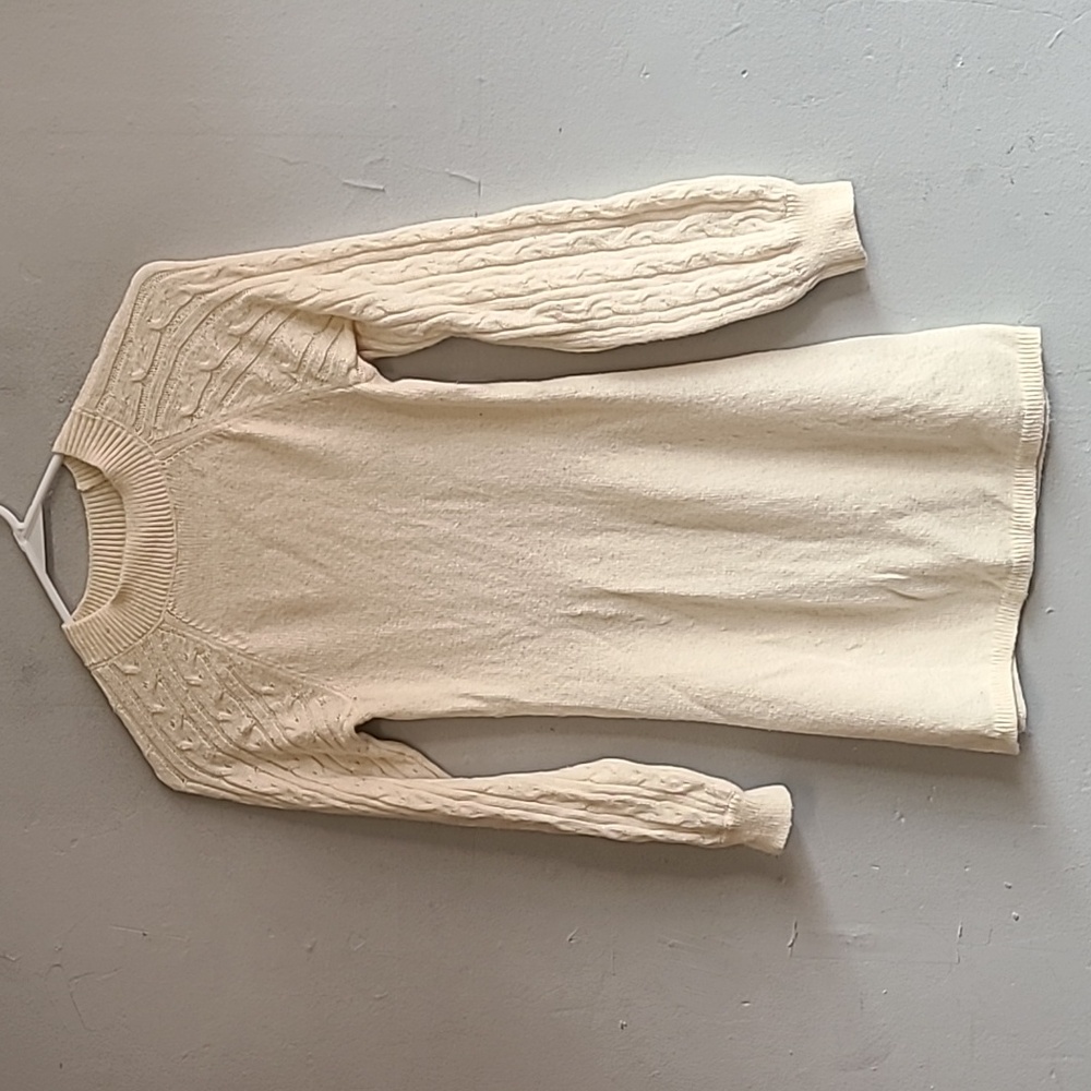 abercrombie kids Cream Cable-Knit Sweater Dress